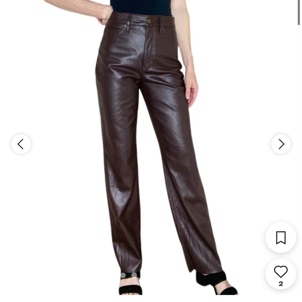 Express Brown Pleather Pants
